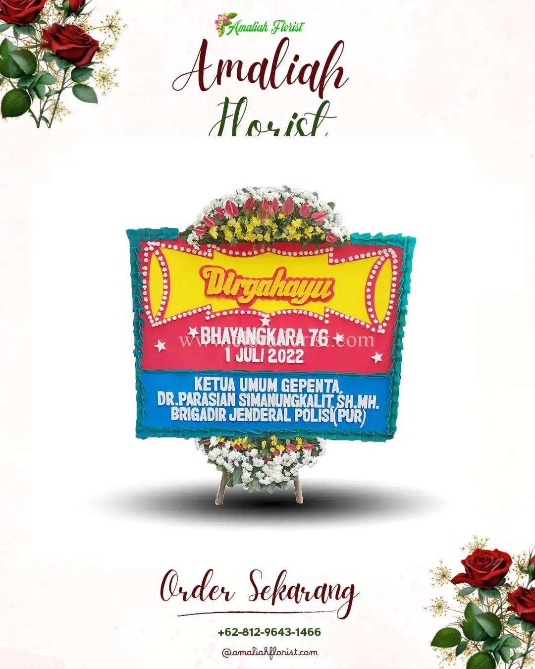 Papan Bunga HUT Ulang Tahun Pegantenan